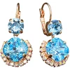 Diamond Sky Jewelry Auskarai „Clarice VI (Aquamarine Mėlyna)“ su Swarovski® kristalais