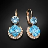 Diamond Sky Jewelry Auskarai „Clarice VI (Aquamarine Mėlyna)“ su Swarovski® kristalais