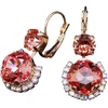 Diamond Sky Jewelry Auskarai „Clarice VI (Rose Peach)“ su Swarovski® kristalais