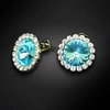 Diamond Sky Jewelry Auskarai „Clarice X (Aqua Bohemica)“ su Preciosa® kristalais