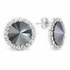 Diamond Sky Jewelry Auskarai „Clarice X (Jet Hematite)“ su Preciosa® kristalais