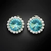 Diamond Sky Jewelry Auskarai „Clarice X (Aqua Bohemica)“ su Preciosa® kristalais