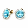 Diamond Sky Jewelry Auskarai „Clarice X (Aqua Bohemica)“ su Preciosa® kristalais