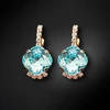Diamond Sky Jewelry Auskarai „Crete (Aqua Bohemica)“ su Preciosa® kristalais