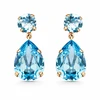 Diamond Sky Jewelry Auskarai „Crystal Drop IV (Aquamarine Mėlyna)“ su Swarovski® kristalais