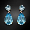 Diamond Sky Jewelry Auskarai „Crystal Drop IV (Aquamarine Mėlyna)“ su Swarovski® kristalais