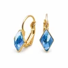 Diamond Sky Jewelry Auskarai „Crystal Rhombus IV (Aquamarine Mėlyna)“ su Swarovski® kristalais