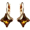Diamond Sky Jewelry Auskarai „Crystal Rhombus II (Topaz Dorado)“ su Swarovski® kristalais