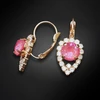 Diamond Sky Jewelry Auskarai „Diva (Lotus Rožinė DeLite)“ su Swarovski® kristalais