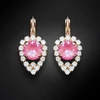 Diamond Sky Jewelry Auskarai „Diva (Lotus Rožinė DeLite)“ su Swarovski® kristalais