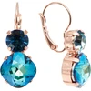 Diamond Sky Jewelry Auskarai „Glare (Bermuda Mėlyna)“ su Preciosa® kristalais