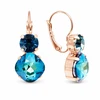 Diamond Sky Jewelry Auskarai „Glare (Bermuda Mėlyna)“ su Preciosa® kristalais