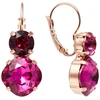 Diamond Sky Jewelry Auskarai „Glare (Fuchsia)“ su Preciosa® kristalais