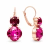 Diamond Sky Jewelry Auskarai „Glare (Fuchsia)“ su Preciosa® kristalais