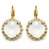 Diamond Sky Jewelry Auskarai „Glare III (Baltas Opal)“ su Swarovski® kristalais