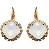 Diamond Sky Jewelry Auskarai „Glare III (Baltas Opal)“ su Swarovski® kristalais