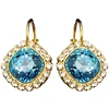 Diamond Sky Jewelry Auskarai „Glare III (Aquamarine Mėlyna)“ su Swarovski® kristalais
