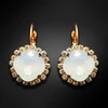 Diamond Sky Jewelry Auskarai „Glare III (Baltas Opal)“ su Swarovski® kristalais