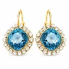 Diamond Sky Jewelry Auskarai „Glare III (Aquamarine Mėlyna)“ su Swarovski® kristalais