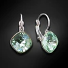 Diamond Sky Jewelry Auskarai „Glare IV (Chrysolite)“ su Swarovski® kristalais