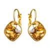 Diamond Sky Jewelry Auskarai „Glare IV (Golden Shadow)“ su Swarovski® kristalais