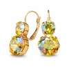 Diamond Sky Jewelry Auskarai „Glare VI (Light Topaz Shimmer)“ su Swarovski® kristalais