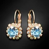 Diamond Sky Jewelry Auskarai „Glory II (Aquamarine Mėlyna)“ su Swarovski® kristalais