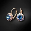 Diamond Sky Jewelry Auskarai „Glory II (Bermuda Mėlyna)“ su Swarovski® kristalais