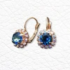 Diamond Sky Jewelry Auskarai „Glory II (Bermuda Mėlyna)“ su Swarovski® kristalais