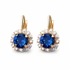 Diamond Sky Jewelry Auskarai „Glory II (Bermuda Mėlyna)“ su Swarovski® kristalais