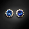 Diamond Sky Jewelry Auskarai „Glory III (Bermuda Mėlyna)“ su Swarovski® kristalais