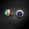 Diamond Sky Jewelry Auskarai „Glory III (Bermuda Mėlyna)“ su Swarovski® kristalais