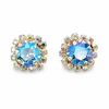 Diamond Sky Jewelry Auskarai „Glory III (Light Sapphire Shimmer)“ su Swarovski® kristalais