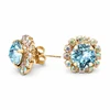 Diamond Sky Jewelry Auskarai „Glory III (Aquamarine Mėlyna)“ su Swarovski® kristalais