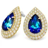 Diamond Sky Jewelry Auskarai „Jasmine (Bermuda Mėlyna)“ su Swarovski® kristalais