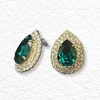 Diamond Sky Jewelry Auskarai „Jasmine (Emerald)“ su Swarovski® kristalais