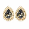 Diamond Sky Jewelry Auskarai „Jasmine (Sidabrinis Night)“ su Swarovski® kristalais