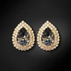 Diamond Sky Jewelry Auskarai „Jasmine (Sidabrinis Night)“ su Swarovski® kristalais