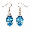 Diamond Sky Jewelry Auskarai „Leonora (Aquamarine Mėlyna)“ su Swarovski® kristalais