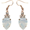 Diamond Sky Jewelry Auskarai „Leonora (Baltas Opal)“ su Swarovski® kristalais