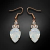 Diamond Sky Jewelry Auskarai „Leonora (Baltas Opal)“ su Swarovski® kristalais
