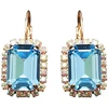 Diamond Sky Jewelry Auskarai „Lourdes II (Aquamarine Mėlyna)“ su Swarovski® kristalais