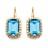 Diamond Sky Jewelry Auskarai „Lourdes II (Aquamarine Mėlyna)“ su Swarovski® kristalais