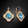 Diamond Sky Jewelry Auskarai „Nostalgia III (Aquamarine Mėlyna)“ su Swarovski® kristalais