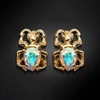 Diamond Sky Jewelry Auskarai „Skarabeus (Aurora Borealis)“ su Preciosa® kristalais
