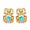 Diamond Sky Jewelry Auskarai „Skarabeus (Aurora Borealis)“ su Preciosa® kristalais