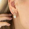 Diamond Sky Jewelry Auskarai „Skarabeus (Aurora Borealis)“ su Preciosa® kristalais