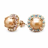 Diamond Sky Jewelry Auskarai „The Mirror of One's Heart II (Rose Gold)“ su Swarovski® kristalais