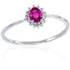 Diamond Sky Jewelry Auksinis žiedas su deimantais ir rubinais „Ferro III“