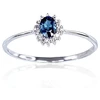 Diamond Sky Jewelry Auksinis žiedas su deimantais ir safyrais „Ferro“